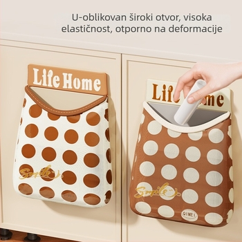 Zidni organizator vrećica za kuhinju, velike kapacitete, mrežasta torbica za pohranu sa Velcro zatvaračem