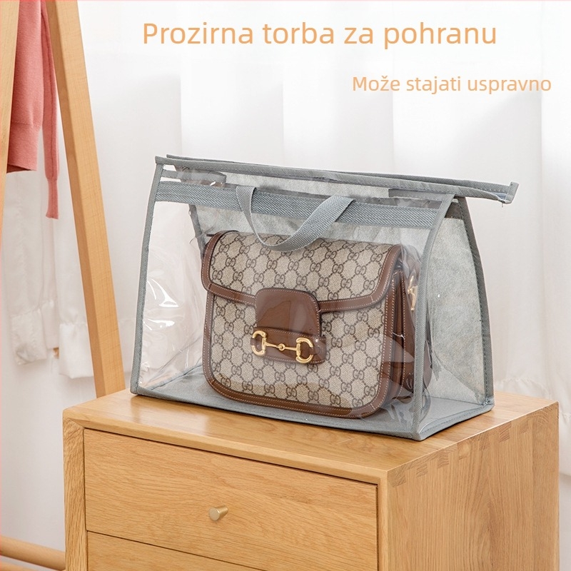 Torba za prašinu za torbe, prozirna garderobna viseća torba za skladištenje, višenamjenska, prozračna i otporna na vlagu