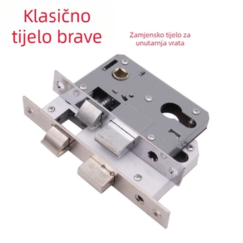 Unutarnji dio kućišta brave za vrata, model 50, željezno kućište, cilindar, ležaj, za drvena vrata.