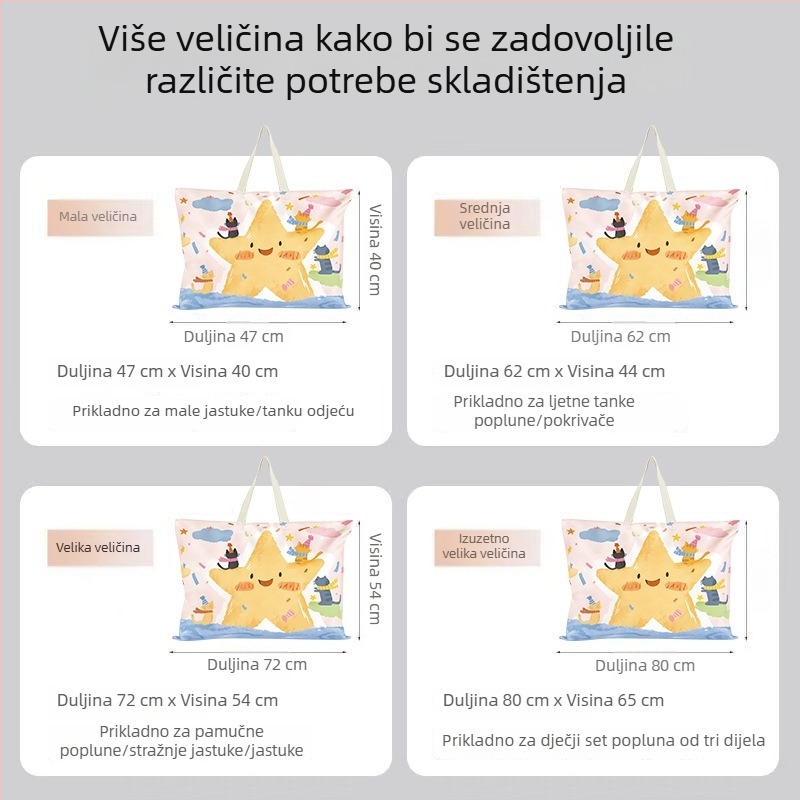 Torba za pohranu deke za djecu, organizator posteljine i odjeće