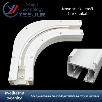 Električni kutni spoj za šinu zavjese, 135°/90° kut, dodatak Xinshangfei