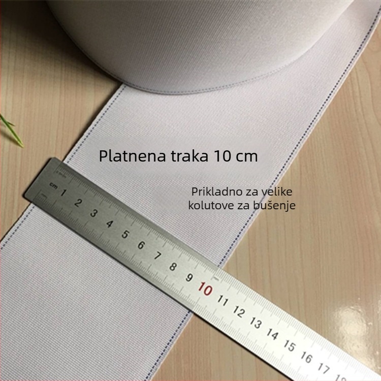 Perforirana zavjesna traka od tkanine, bijela, modernog minimalističkog stila