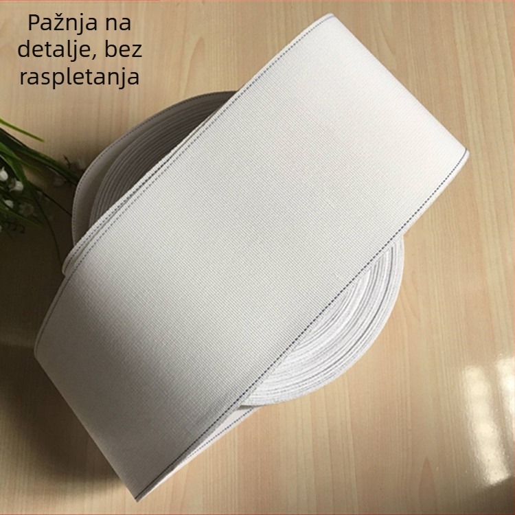 Perforirana zavjesna traka od tkanine, bijela, modernog minimalističkog stila