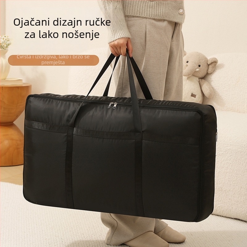 Izuzetno velika pletena torba za skladištenje s ručkama, kućna organizacija, skladištenje odjeće i deka po sezoni