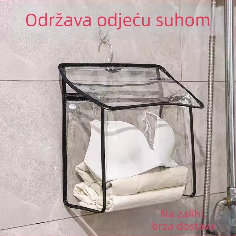 Prozirna vodootporna viseća torba za kupaonicu i garderobu — zidni organizator za odjeću