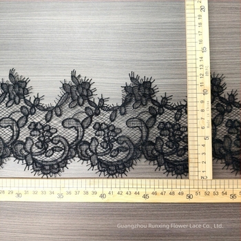 12 cm široka crno-bijela čipka od riblje svile za DIY ručnu izradu, dodatak za vjenčanicu