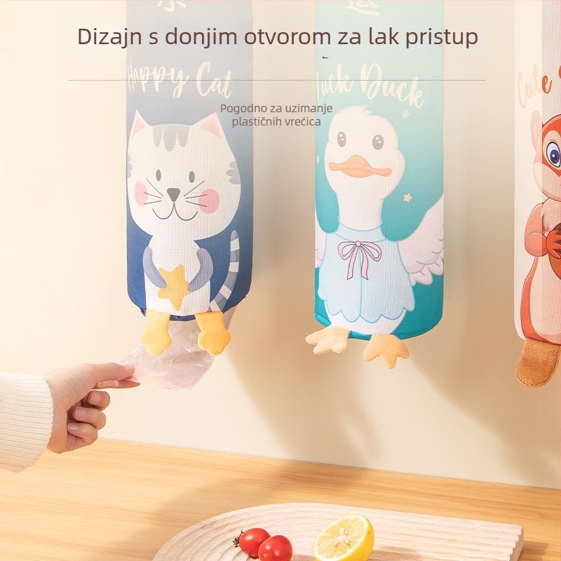Zidni organizator za plastične vrećice, za kuhinju i vrećice za kupovinu