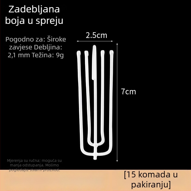 Četverozubne kukice za zavjese od platna