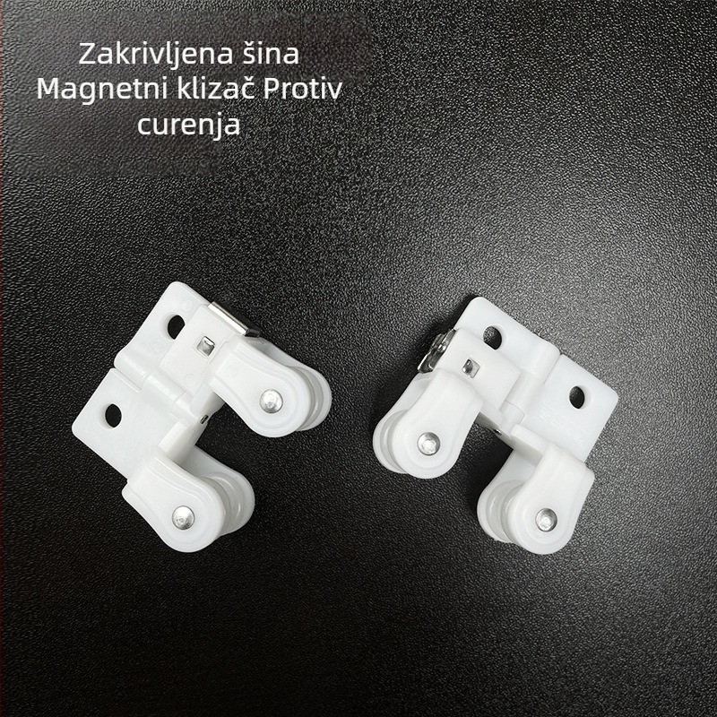 Magnetni zatvarač za zavjese na ravnim i zakrivljenim tračnicama – automatsko magnetsko zaključavanje, sprječavanje propuštanja svjetla