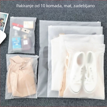 Set putnih vrećica za pohranu — prozirne, vodootporne i prašinu otporne sa zatvaračem, za odjeću, obuću i donje rublje