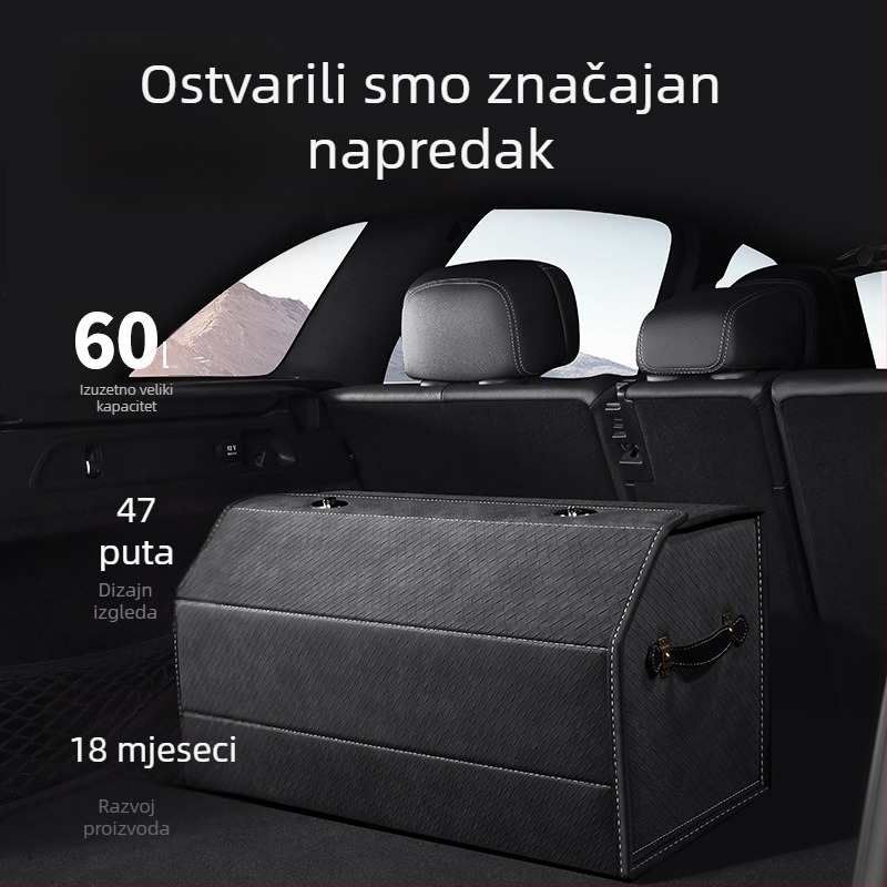 Kutija za skladištenje u prtljažniku, vodootporna kutija za prtljagu, sklopivi organizator prtljažnika velikog kapaciteta