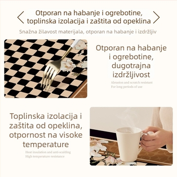 Antiknog stila zaštitna podloga za sideboard i TV ormarić s geometrijskim uzorkom – dugački stolnjak i podmetač za cipele