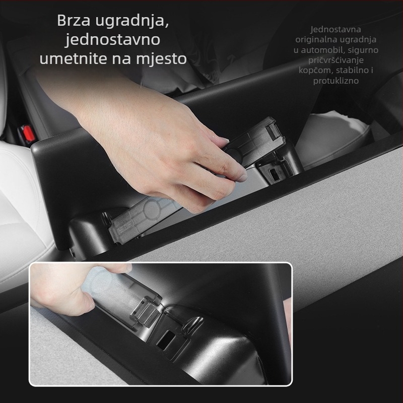 Kutija za pohranu ispod središnjeg zaslona Tesla Model 3