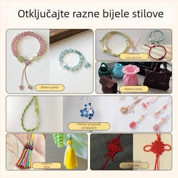 Cen set niti od nefrita, 10 boja, broj 72, 10 m, niti za perle, ručno pletene DIY narukvica i ogrlica