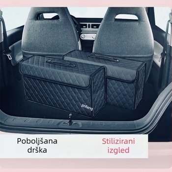 Vodootporna kutija za pohranu automobila, sklopiva, velikog kapaciteta, za prtljažnik i srednju konzolu