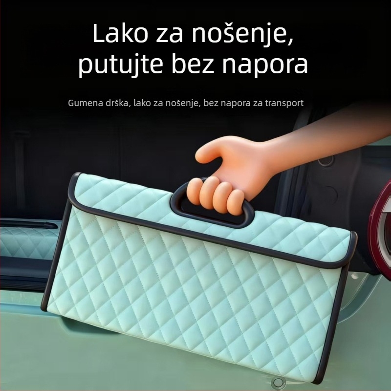 Vodootporna kutija za pohranu automobila, sklopiva, velikog kapaciteta, za prtljažnik i srednju konzolu