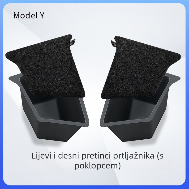 Tesla Model 3/Y pretinac za prtljagu sa bočnim pretincem i stražnjim pretinacem za odlaganje