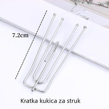 Galvanizirana četverokutna zavjesna kuka s klipom i kopčom