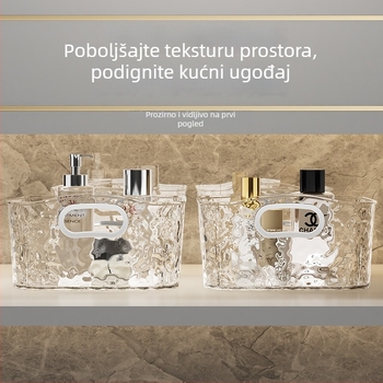 Prozirni akrilni stolni organizator za kozmetiku, ruževe i grickalice; prozirni organizator s ogledalom za toaletni stol