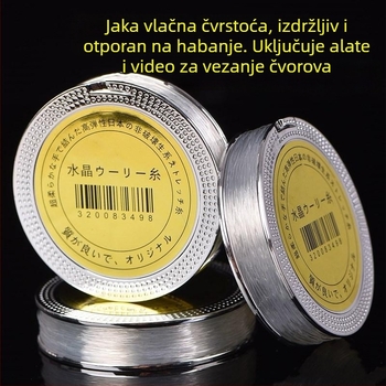 Elastična žica za navlačenje perli na narukvice – okrugla prozirna kristalna niti za izradu nakita