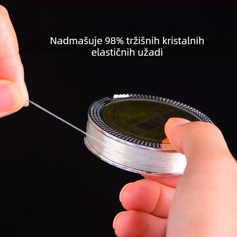 Elastična žica za navlačenje perli na narukvice – okrugla prozirna kristalna niti za izradu nakita