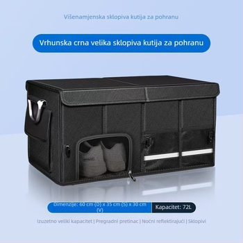Kutija za skladištenje u automobilu, prijenosna, s velikim kapacitetom, sklopivi organizator prtljažnika, višenamjenski