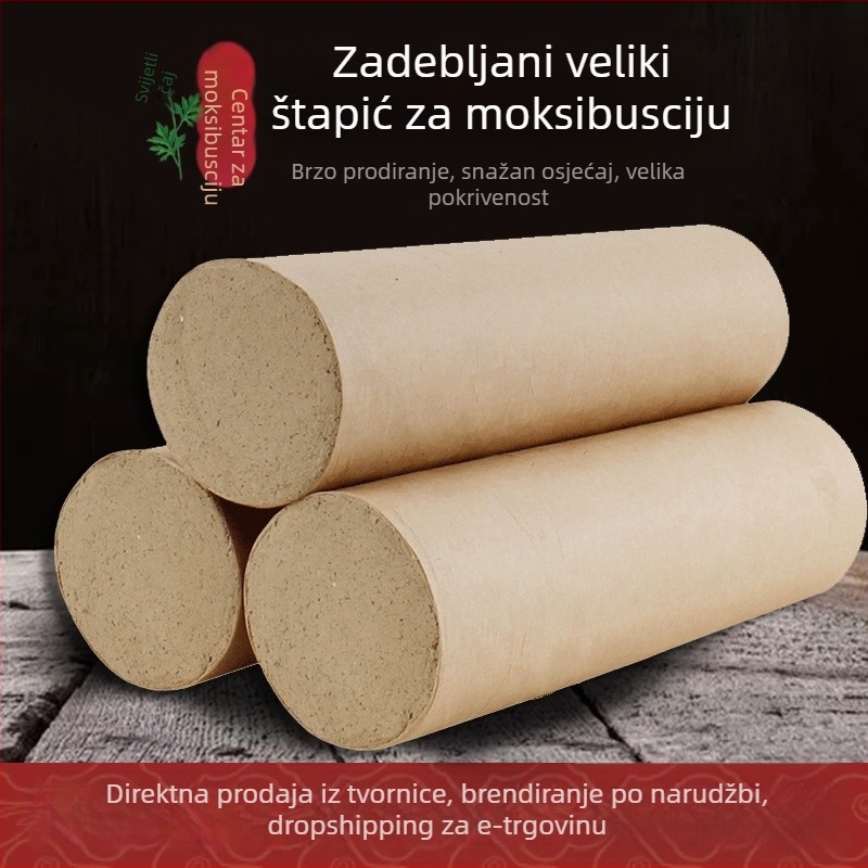 Petogodišnje zrele moxa štapiće za moksibustiju, duljine 7 cm, 6 cm i 5 cm, Thunder Fire tehnika