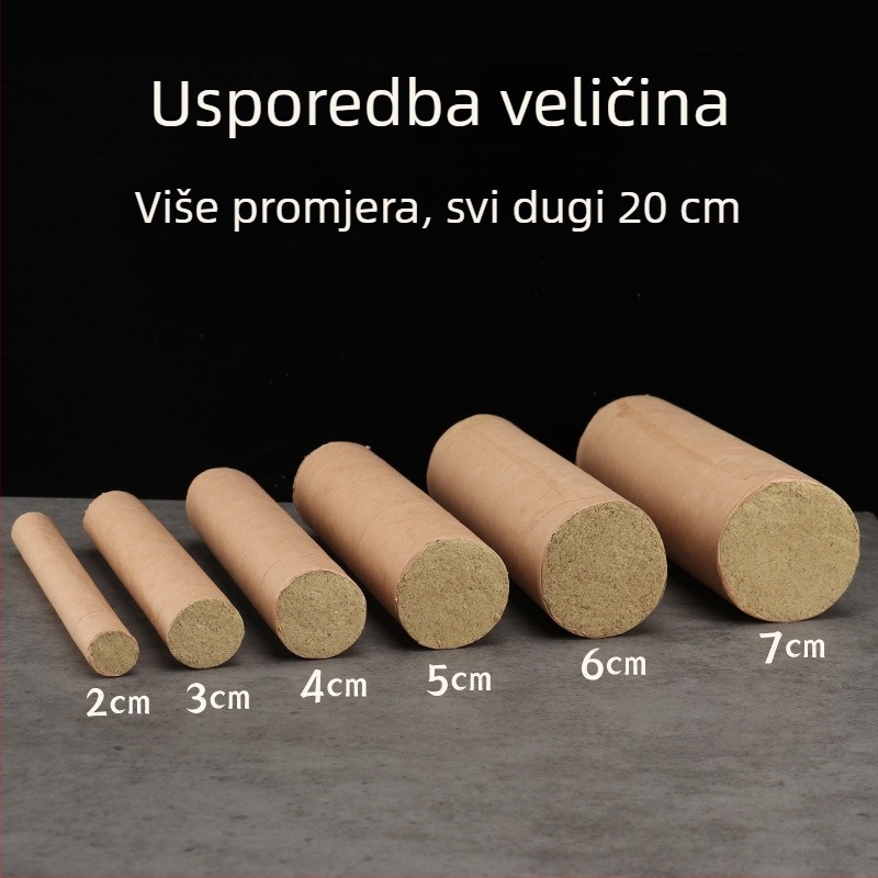 Petogodišnje zrele moxa štapiće za moksibustiju, duljine 7 cm, 6 cm i 5 cm, Thunder Fire tehnika