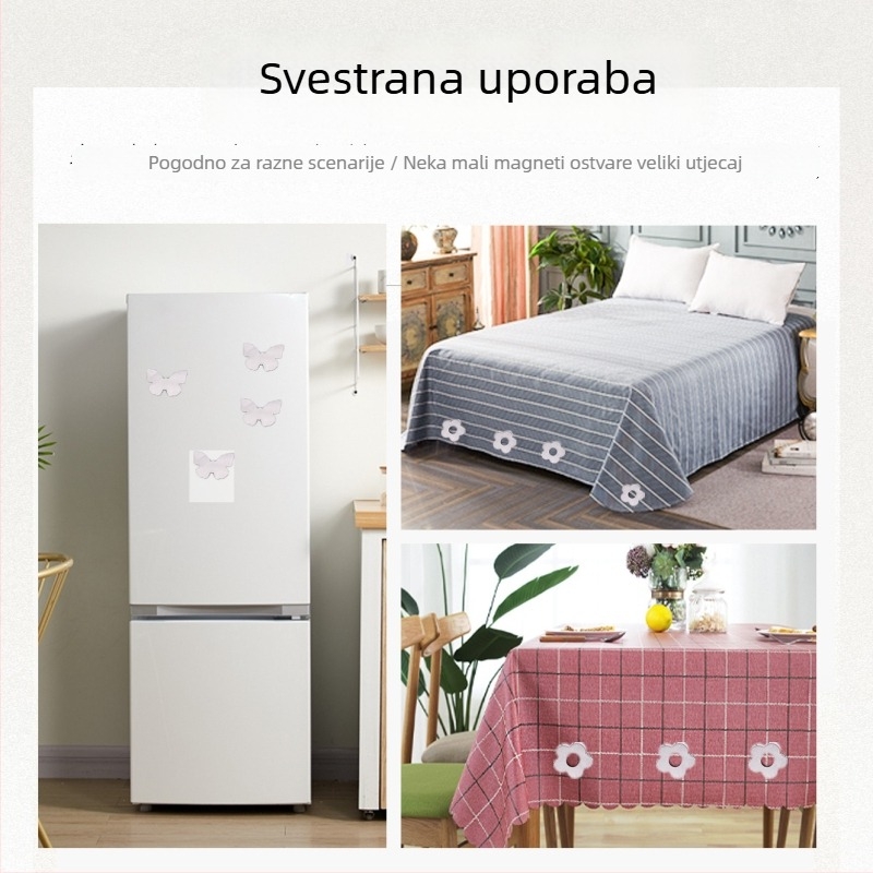 Magnetska kopča za zavjese s motivom cvijeta i leptira, težine za zavjese i stolnjake, otporan privjesak na vjetar