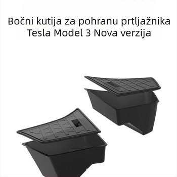 Organizator prtljažnika za Tesla Model 3 (nova verzija), kutija za skladištenje, bočna kutija za prtljagu, unutarnje skladištenje, vodootporan TPE, s ručkom