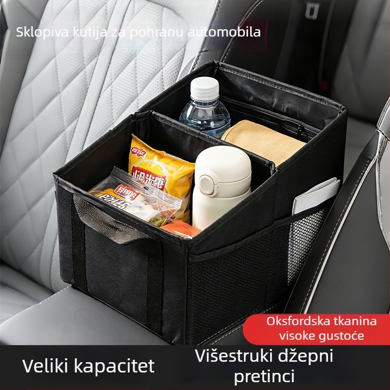 Kutija za pohranu od Oxford platna za unutrašnjost automobila, sklopivi vodootporni unutarnji organizator, 16L, univerzalna, prilagodljiva