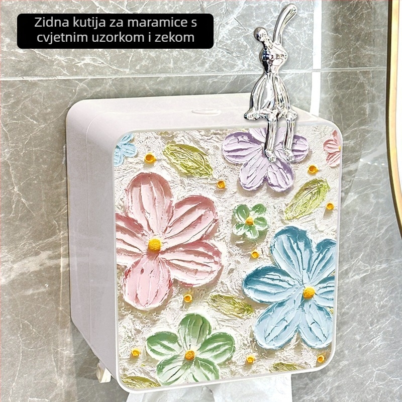 Moderna i elegantna kutija za maramice za dom i kupaonicu, zidna bez bušenja, vodootporna i višenamjenska
