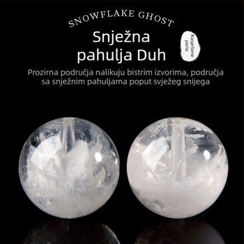 7A prirodne bijele kristalne perle u obliku snježne pahulje za DIY narukvicu