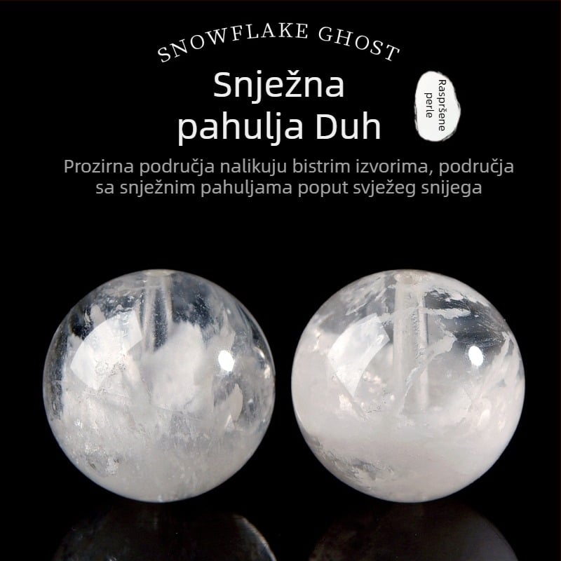 7A prirodne bijele kristalne perle u obliku snježne pahulje za DIY narukvicu