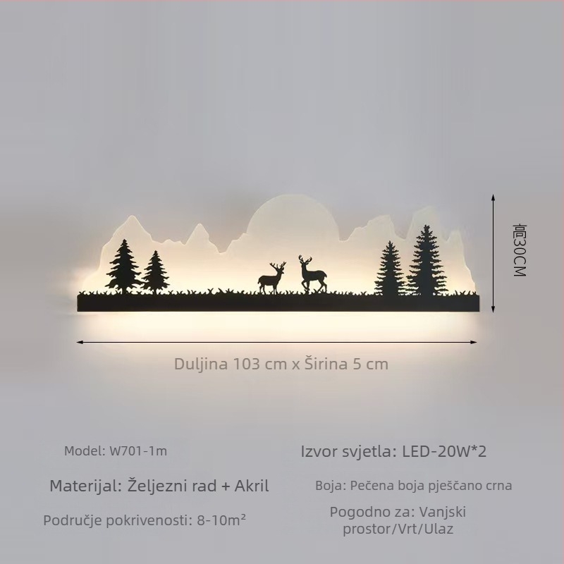 Vanjska vodootporna stenska svjetiljka, u novom kineskom stilu, za dvorište, vilu, vrt, park, ogradu i terasu