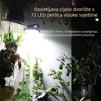 Solarna klips lampica s detektrom pokreta, vodootporna vanjska rasvjeta za vrt, ogradu i zid