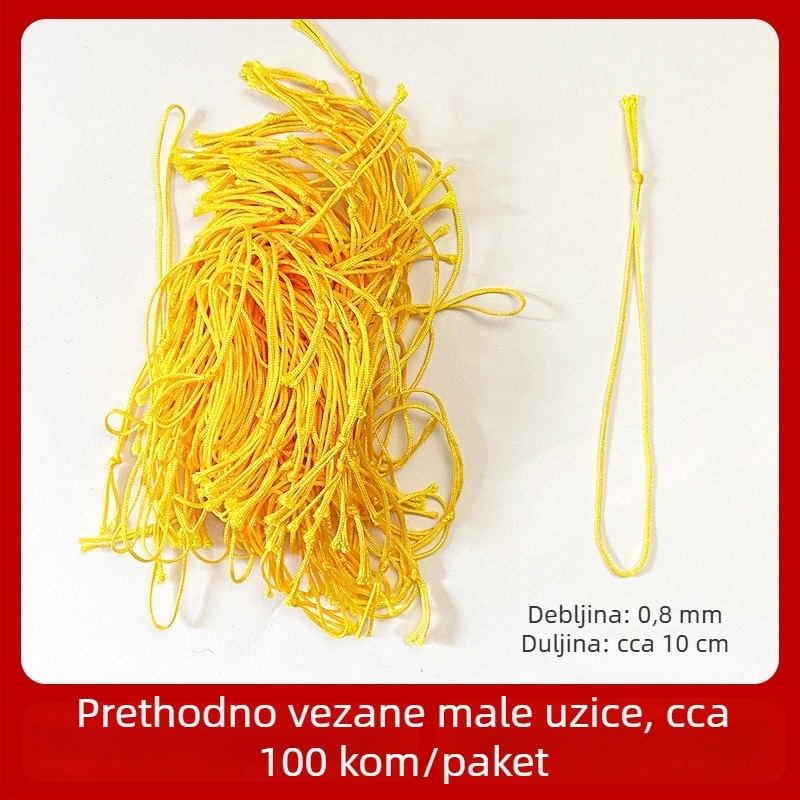 Crveno malo konac za viseće oznake, ukrasni DIY pleteni konac, broj 72 jade vlakno, 100 komada u pakiranju