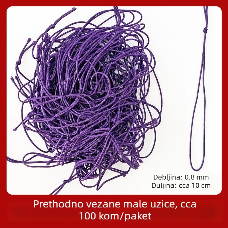 Crveno malo konac za viseće oznake, ukrasni DIY pleteni konac, broj 72 jade vlakno, 100 komada u pakiranju
