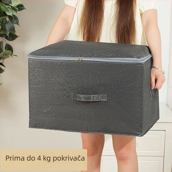 Kationična meka kutija za skladištenje s poklopcem, višenamjenski garderobni organizator za odjeću i igračke, sklopiva kutija za pohranu
