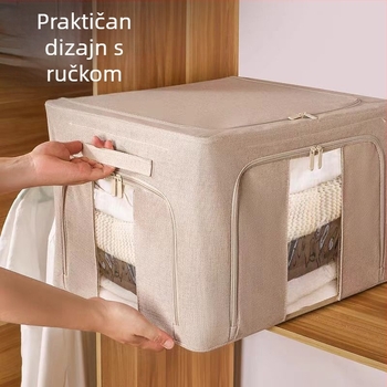 Loulan ormarić s tri vrata, čelični okvir, sklopivi garderobni ormar za odjeću