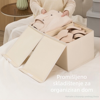 Kutija za pohranu odjeće od tkanine s pregradama, velik kapacitet 35 L, organizator ormara