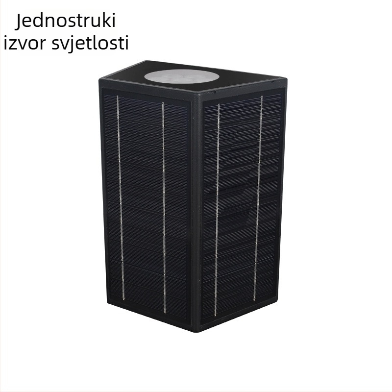 Aluminijska dvostruka vanjska zidna svjetiljka, kineskog stila, za vilu i dvorište, LED solarno zidno osvjetljenje