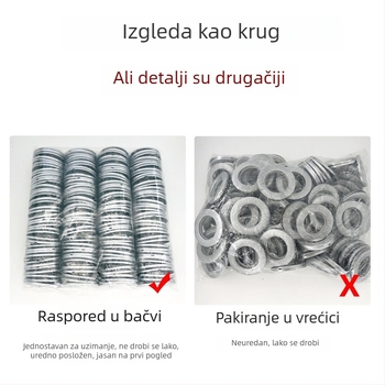 Debeli prsten za zavjese s rimskom kopčom – okrugli prsten za zavjese i šinu