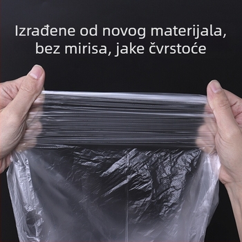 Jednokratne vreće za otpad za hotelske sobe, bijele, crne i prozirne, deblje, s ravnim otvorom, veličina 45×45×50 cm