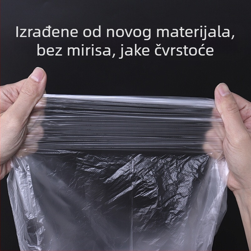 Jednokratne vreće za otpad za hotelske sobe, bijele, crne i prozirne, deblje, s ravnim otvorom, veličina 45×45×50 cm