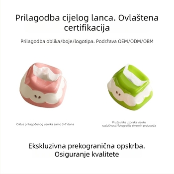 Keramička kutija za papirnate maramice za kućnu upotrebu, dekorativnog oblika jabuke, prašini otporna stona pohrana