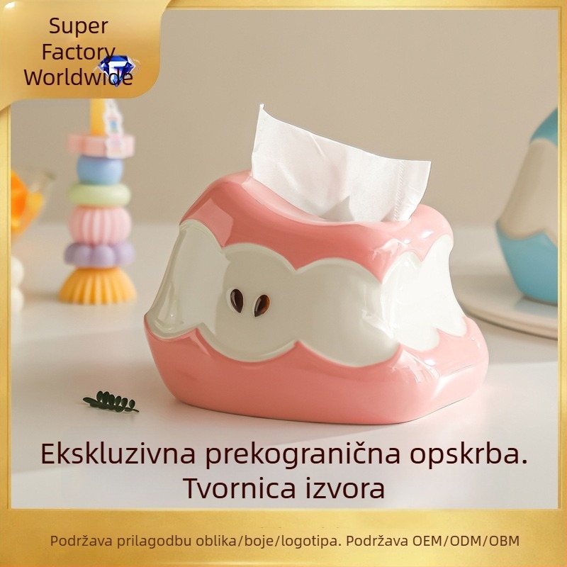 Keramička kutija za papirnate maramice za kućnu upotrebu, dekorativnog oblika jabuke, prašini otporna stona pohrana