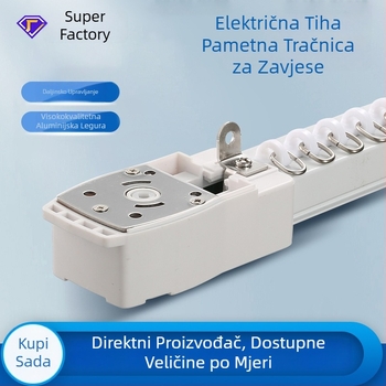 1,8 mm debeli električni tračni profil u obliku zmije za pametne zavjese, kompatibilan sa Shangfei
