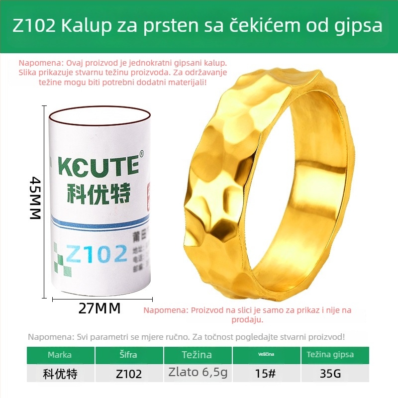 Starinski uzorak čekićem za prsten, gipsa forma za izradu, profinjena tekstura, prstenovi za zaruke, izrada nakita, zlatarski alati