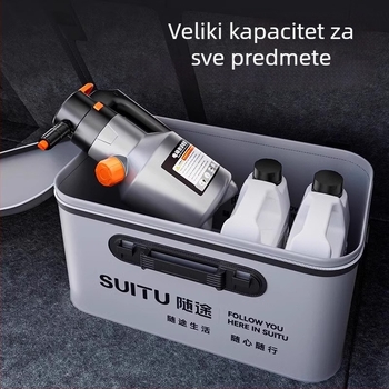 Komplet alata za pranje automobila za kućnu upotrebu – sklopiva kanta za pranje, pjenušni sprej, mop i set za čišćenje s kutijom za pohranu